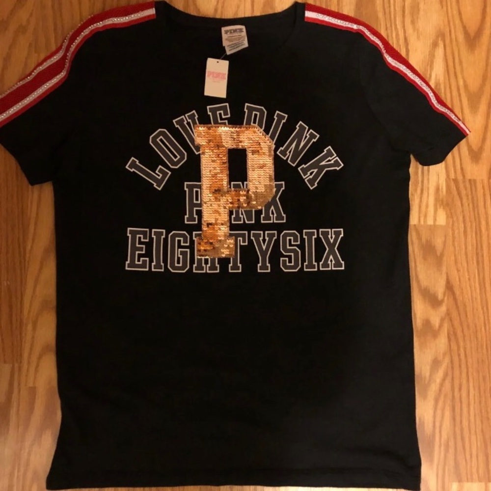 vs pink bling tee